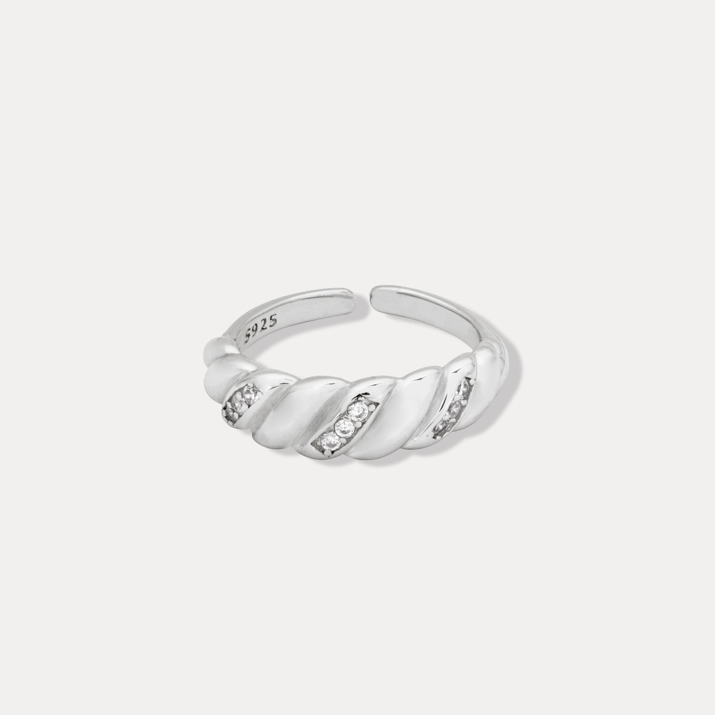 Cristales En Las Crestas Silver Ring