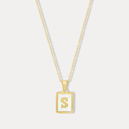 Letter Plaque Necklace