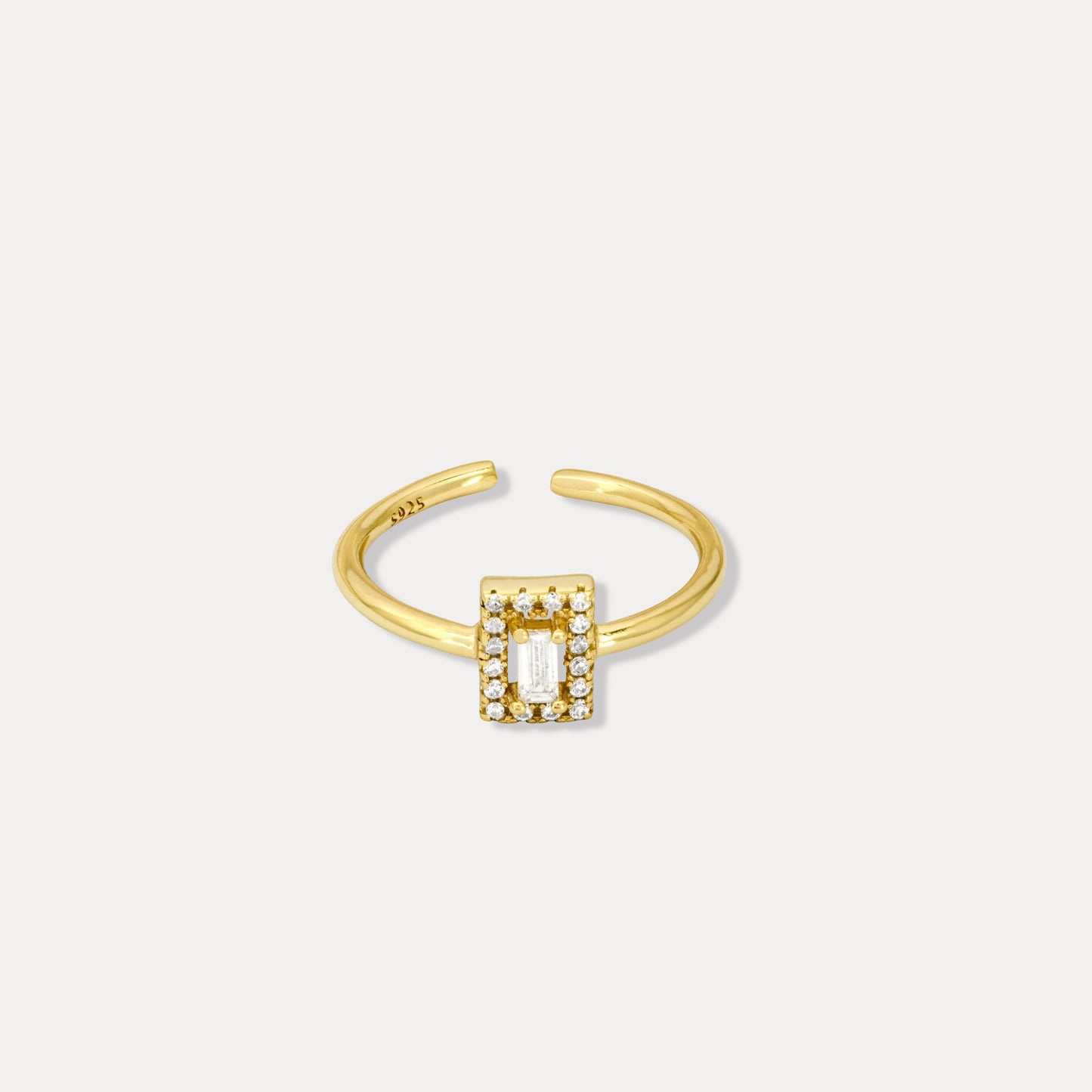 Square Crystal Ring